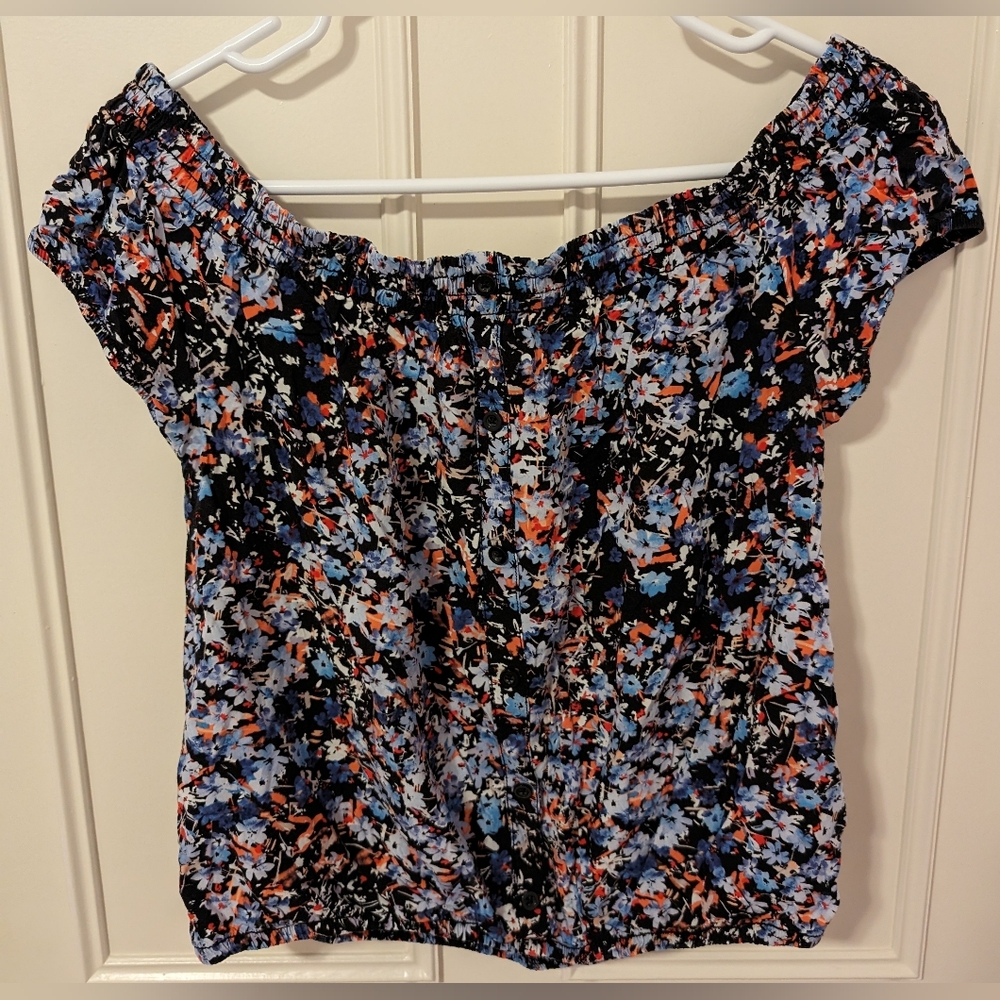 Garage Floral Off The Shoulder Top
